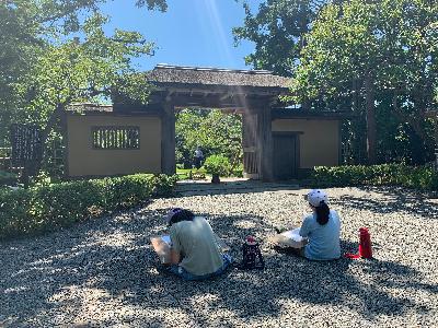 旧吉田茂邸写生会の様子2