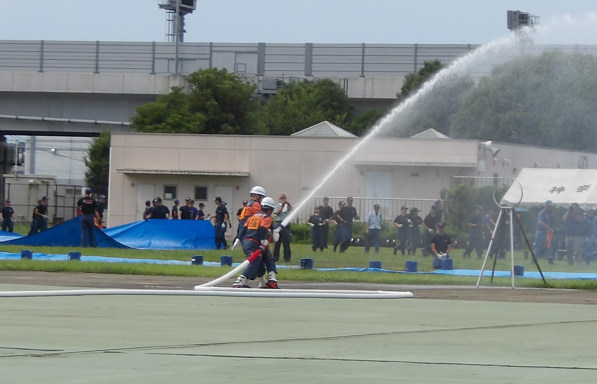 放水中