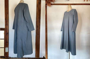 波のピンタックアートワンピース