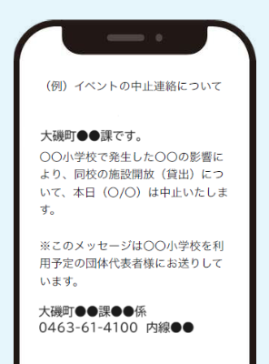 メッセージ表示例